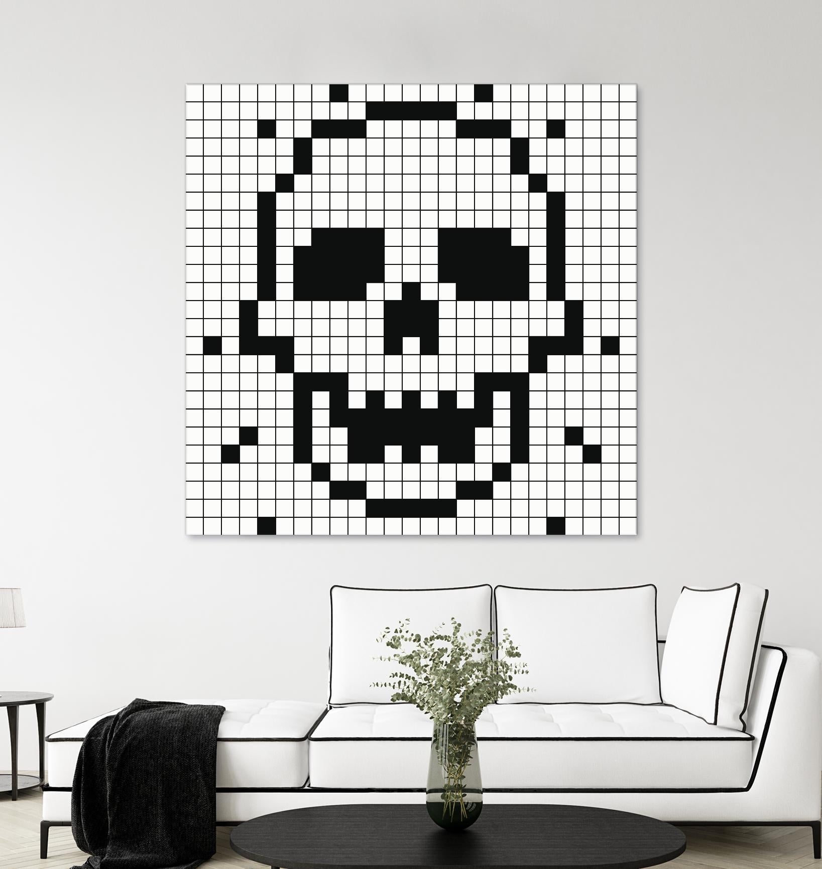 Crossed my Mind by Daleno Art on GIANT ART - white black&white skeleton 