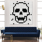 Crossed my Mind by Daleno Art on GIANT ART - white black&white skeleton 