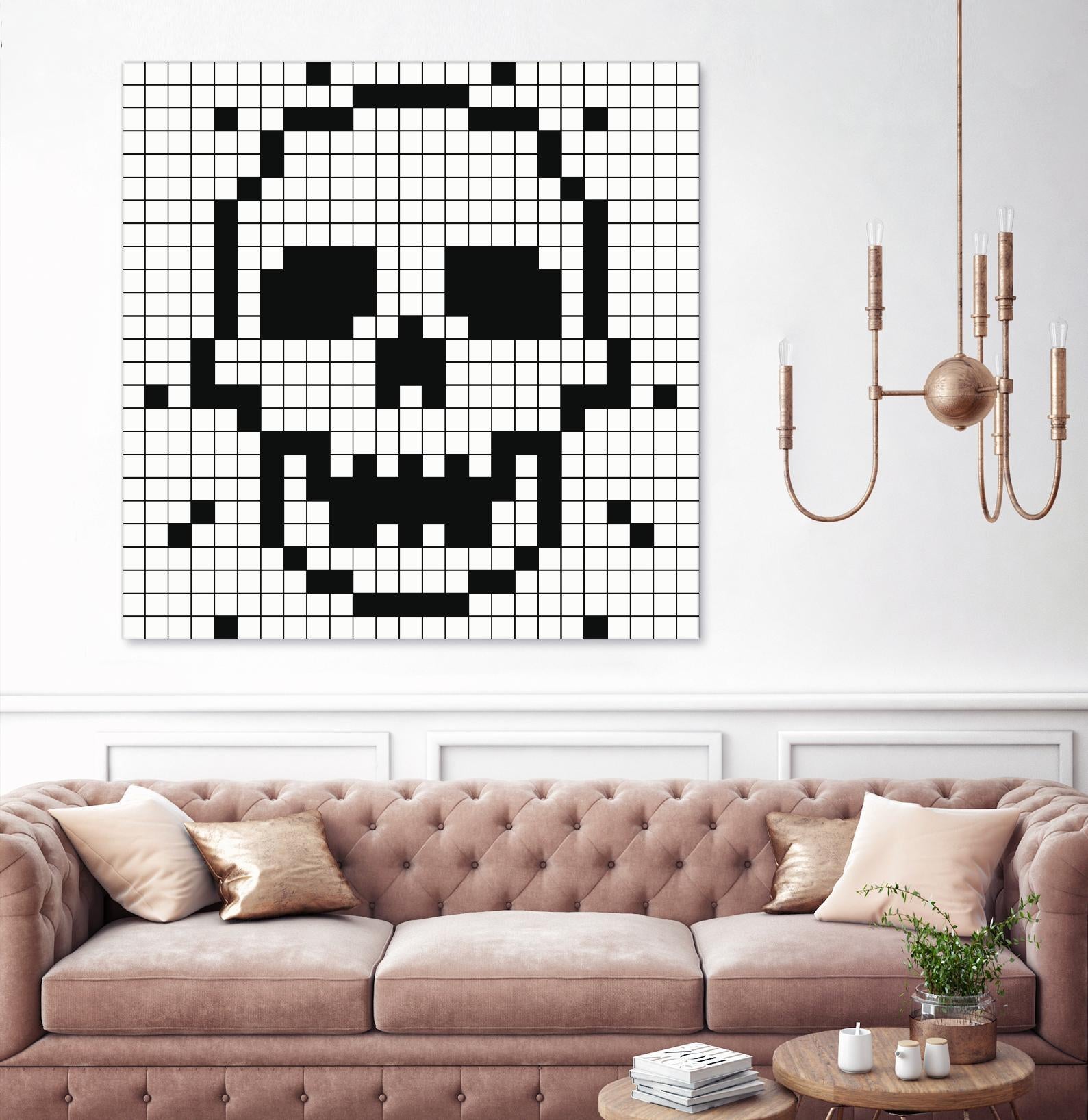 Crossed my Mind by Daleno Art on GIANT ART - white black&white skeleton 