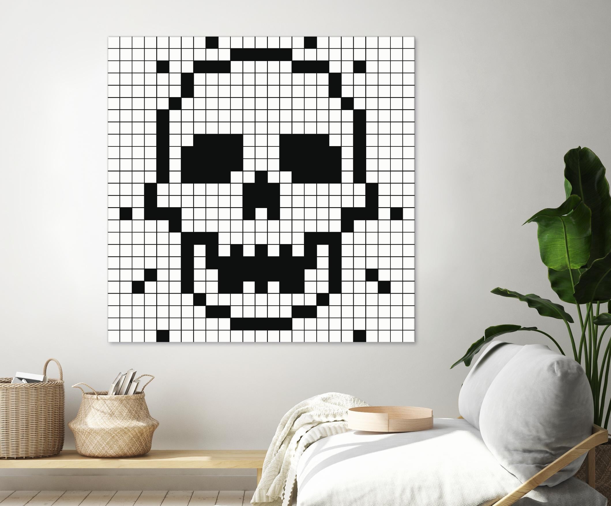Crossed my Mind by Daleno Art on GIANT ART - white black&white skeleton 