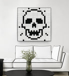 Crossed my Mind by Daleno Art on GIANT ART - white black&white skeleton 