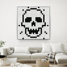 Crossed my Mind by Daleno Art on GIANT ART - white black&white skeleton 