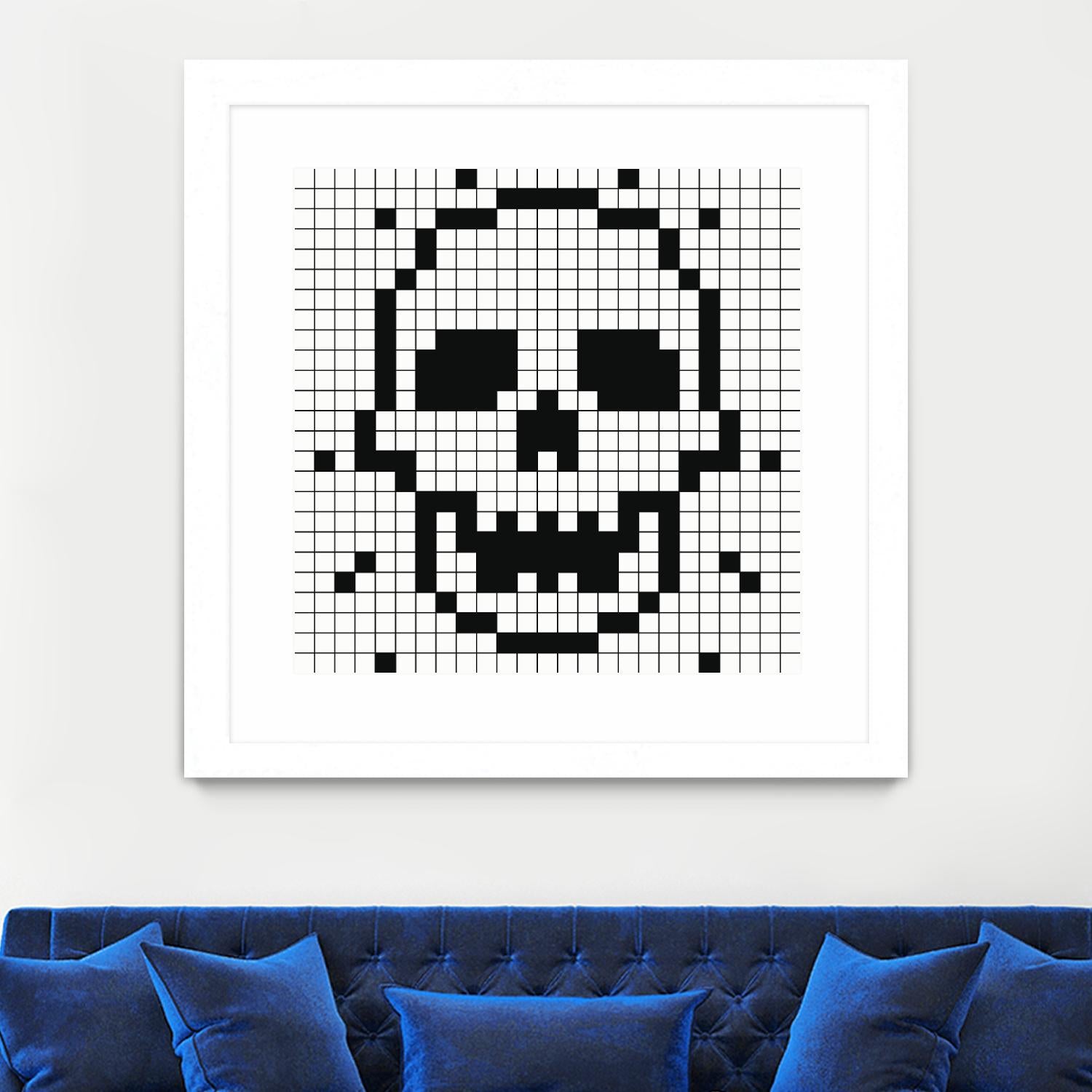 Crossed my Mind by Daleno Art on GIANT ART - white black&white skeleton 