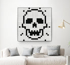 Crossed my Mind by Daleno Art on GIANT ART - white black&white skeleton 