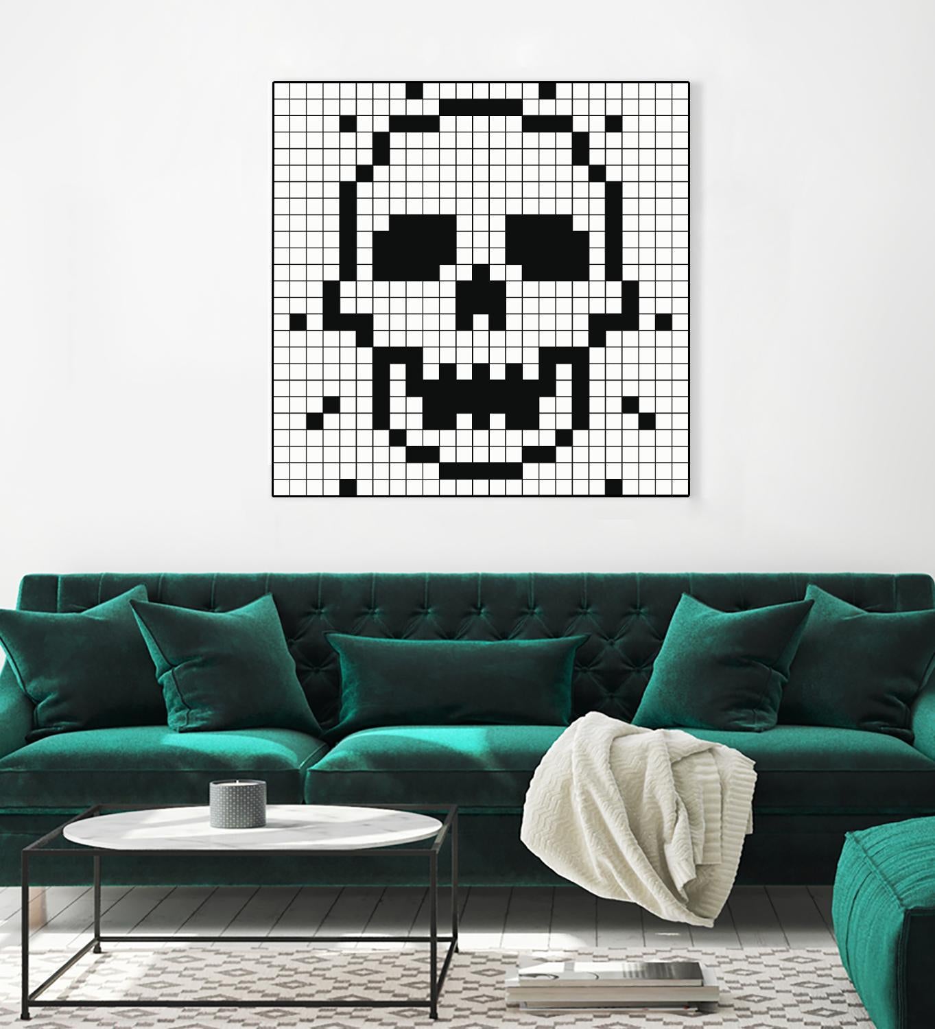 Crossed my Mind by Daleno Art on GIANT ART - white black&white skeleton 