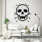 Crossed my Mind by Daleno Art on GIANT ART - white black&white skeleton 