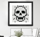 Crossed my Mind by Daleno Art on GIANT ART - white black&white skeleton 