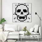 Crossed my Mind by Daleno Art on GIANT ART - white black&white skeleton 