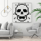 Crossed my Mind by Daleno Art on GIANT ART - white black&white skeleton 