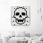 Crossed my Mind by Daleno Art on GIANT ART - white black&white skeleton 