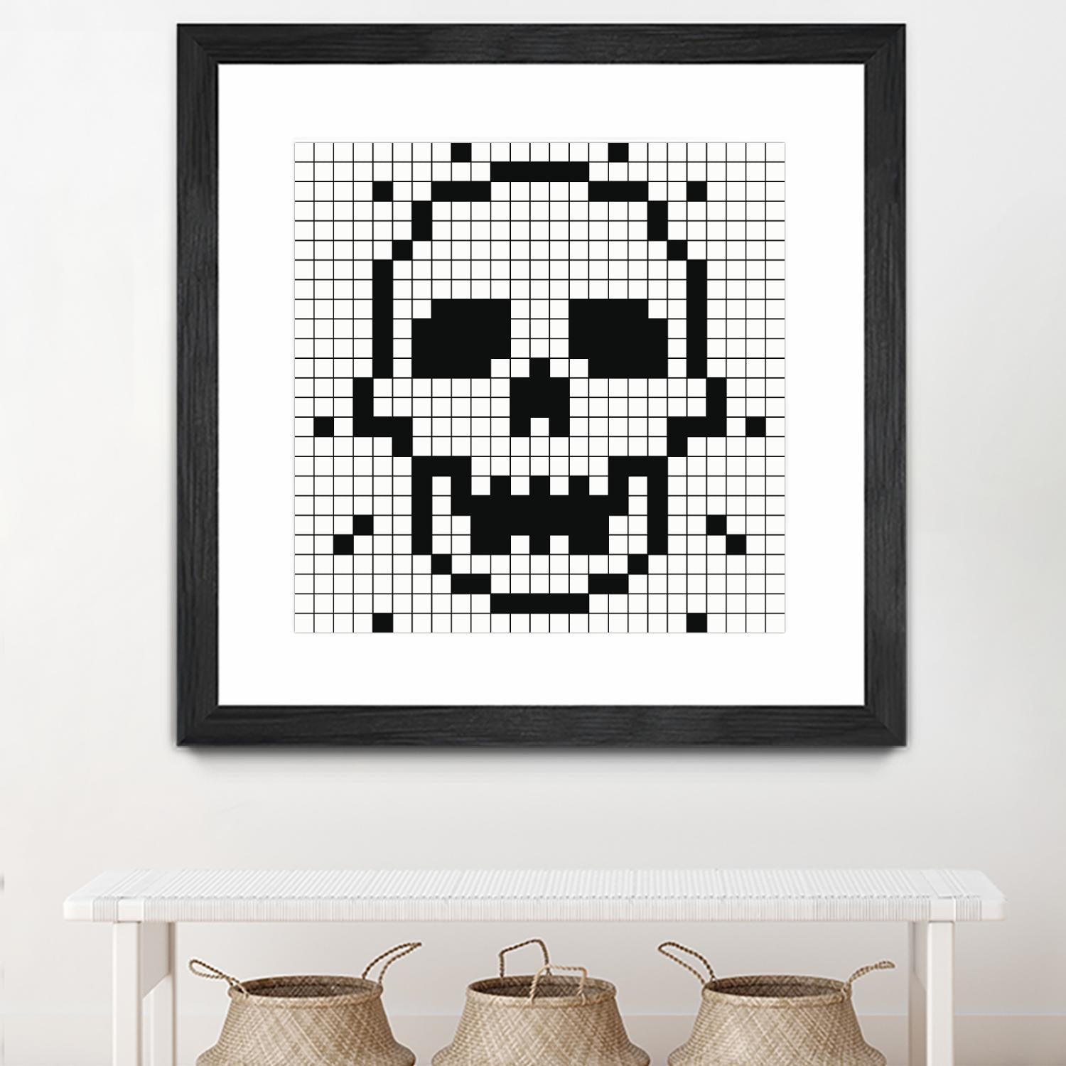 Crossed my Mind by Daleno Art on GIANT ART - white black&white skeleton 