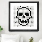 Crossed my Mind by Daleno Art on GIANT ART - white black&white skeleton 