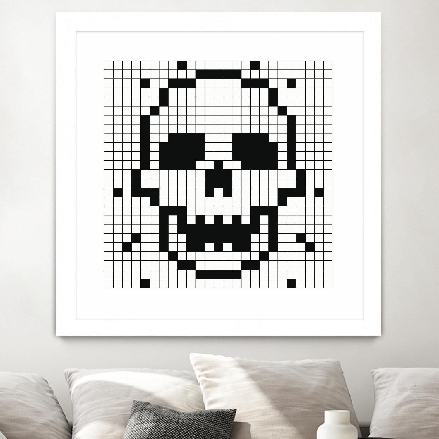 Crossed my Mind by Daleno Art on GIANT ART - white black&white skeleton 