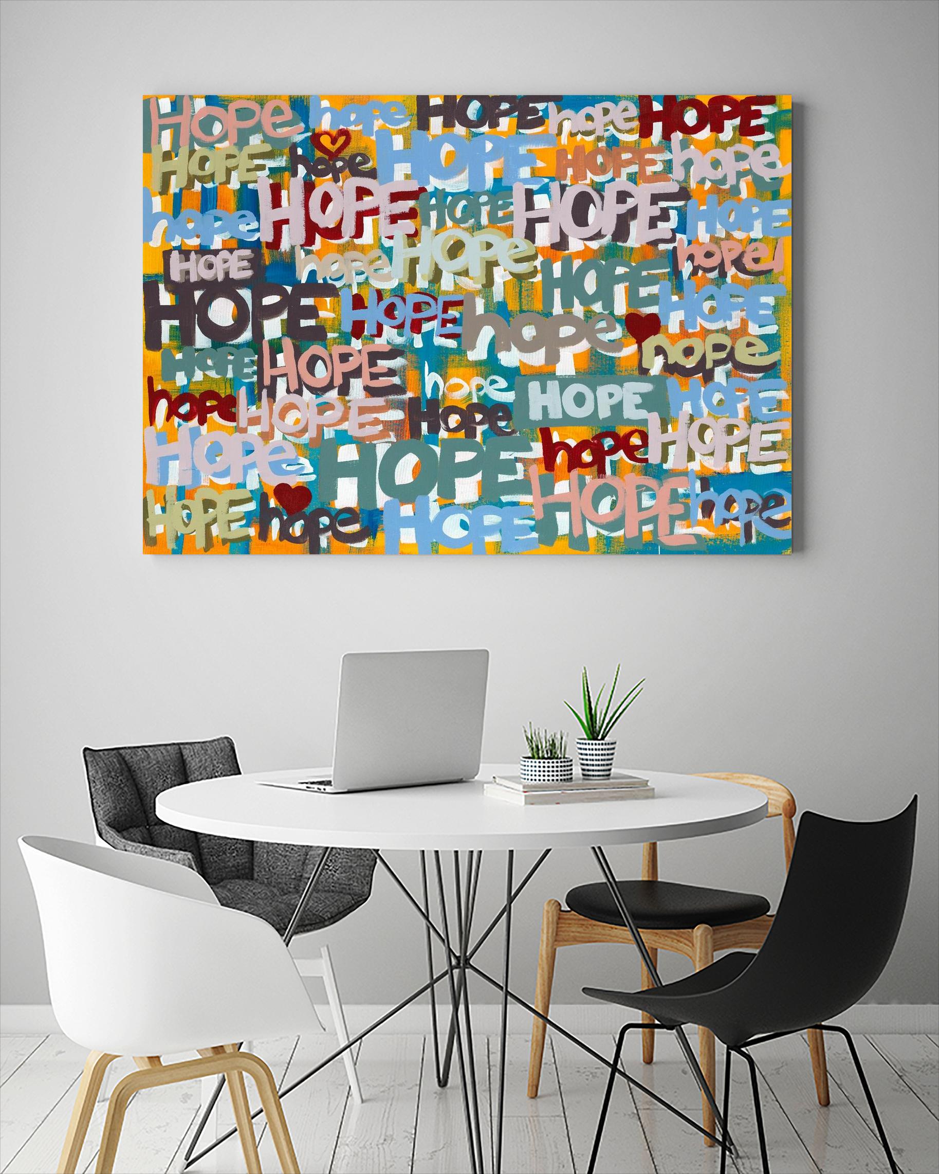 Its Time for Hope by Daleno Art on GIANT ART - red typography writing