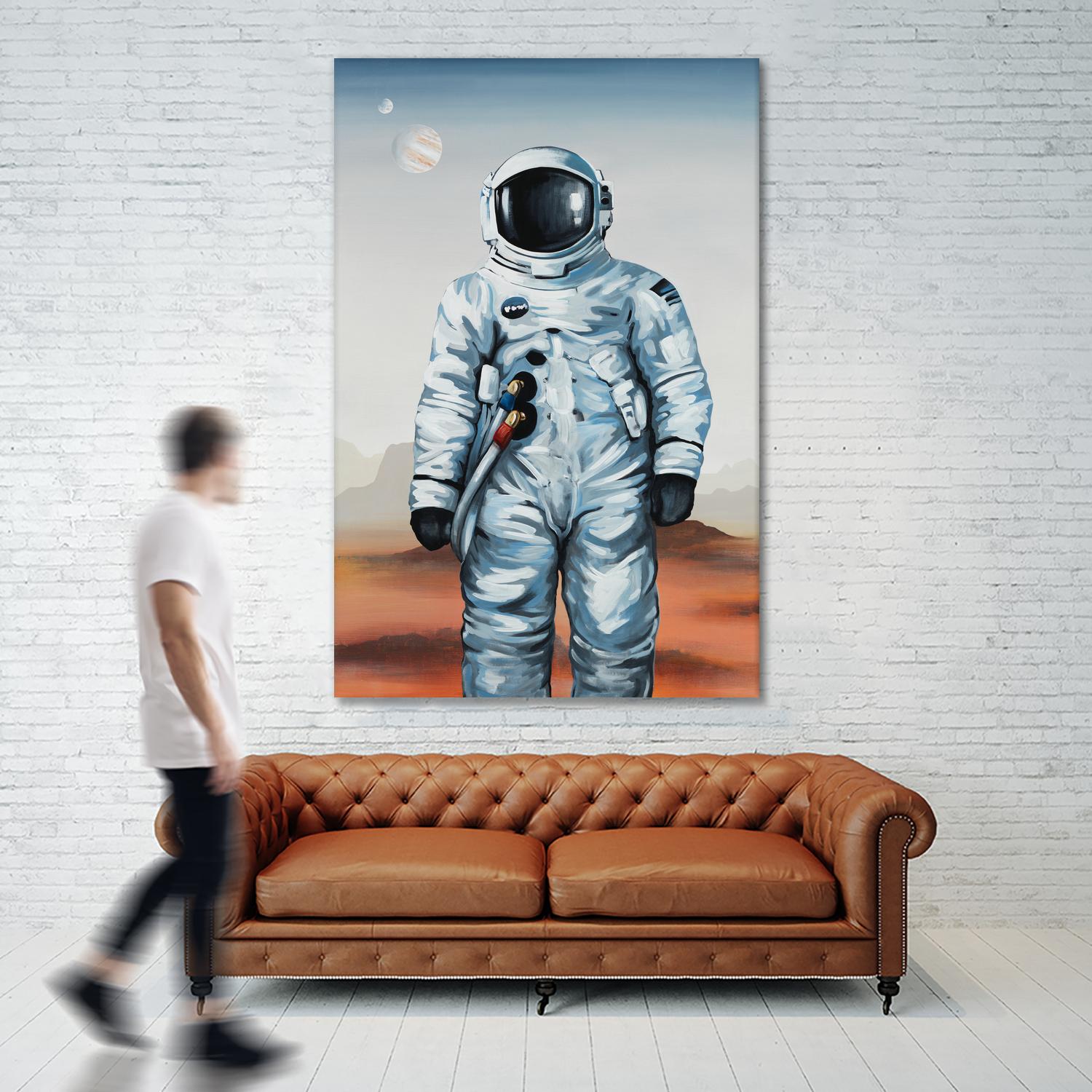 If You Believe by Daleno Art on GIANT ART - orange digital astronaut
