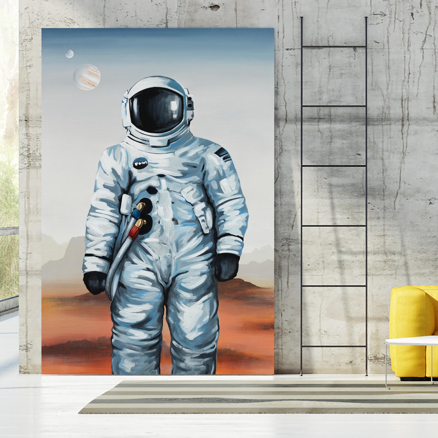 If You Believe by Daleno Art on GIANT ART - orange digital astronaut