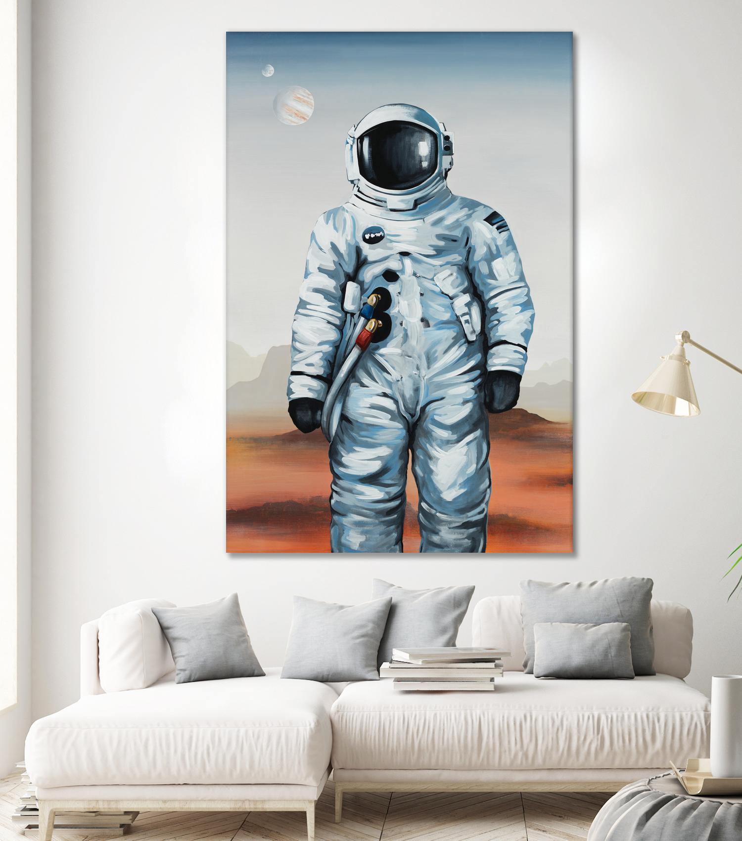 If You Believe by Daleno Art on GIANT ART - orange digital astronaut