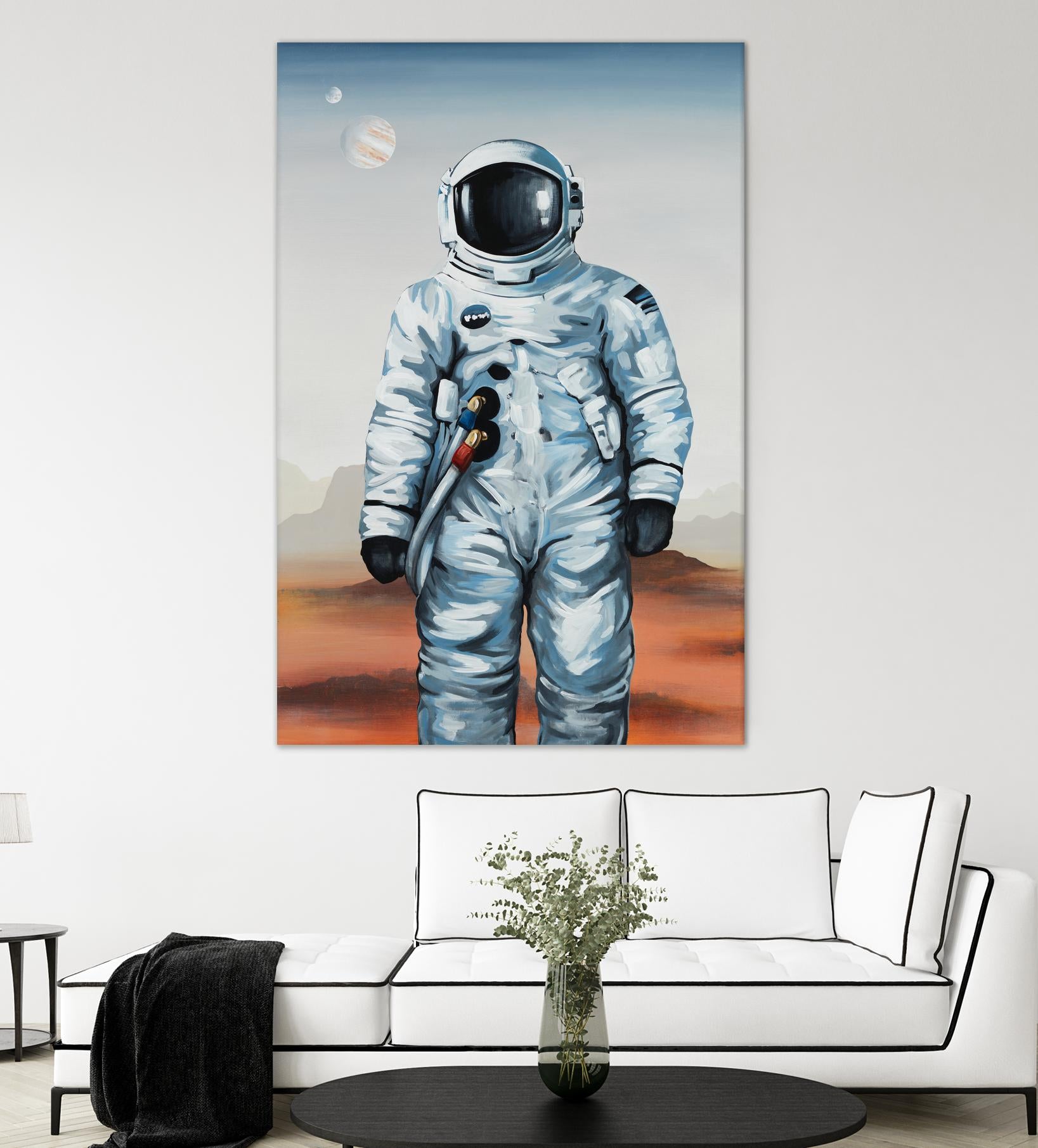 If You Believe by Daleno Art on GIANT ART - orange digital astronaut