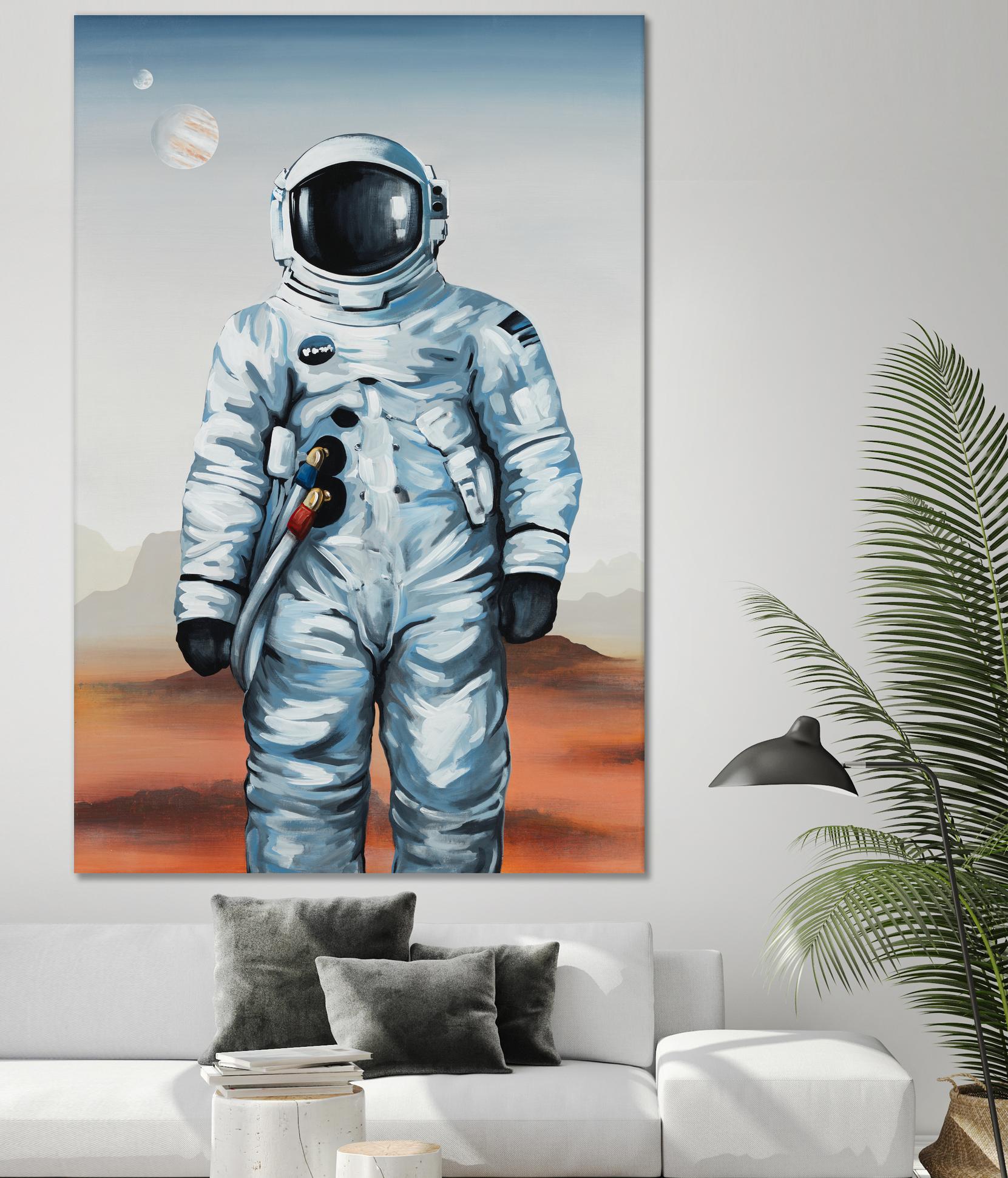 If You Believe by Daleno Art on GIANT ART - orange digital astronaut