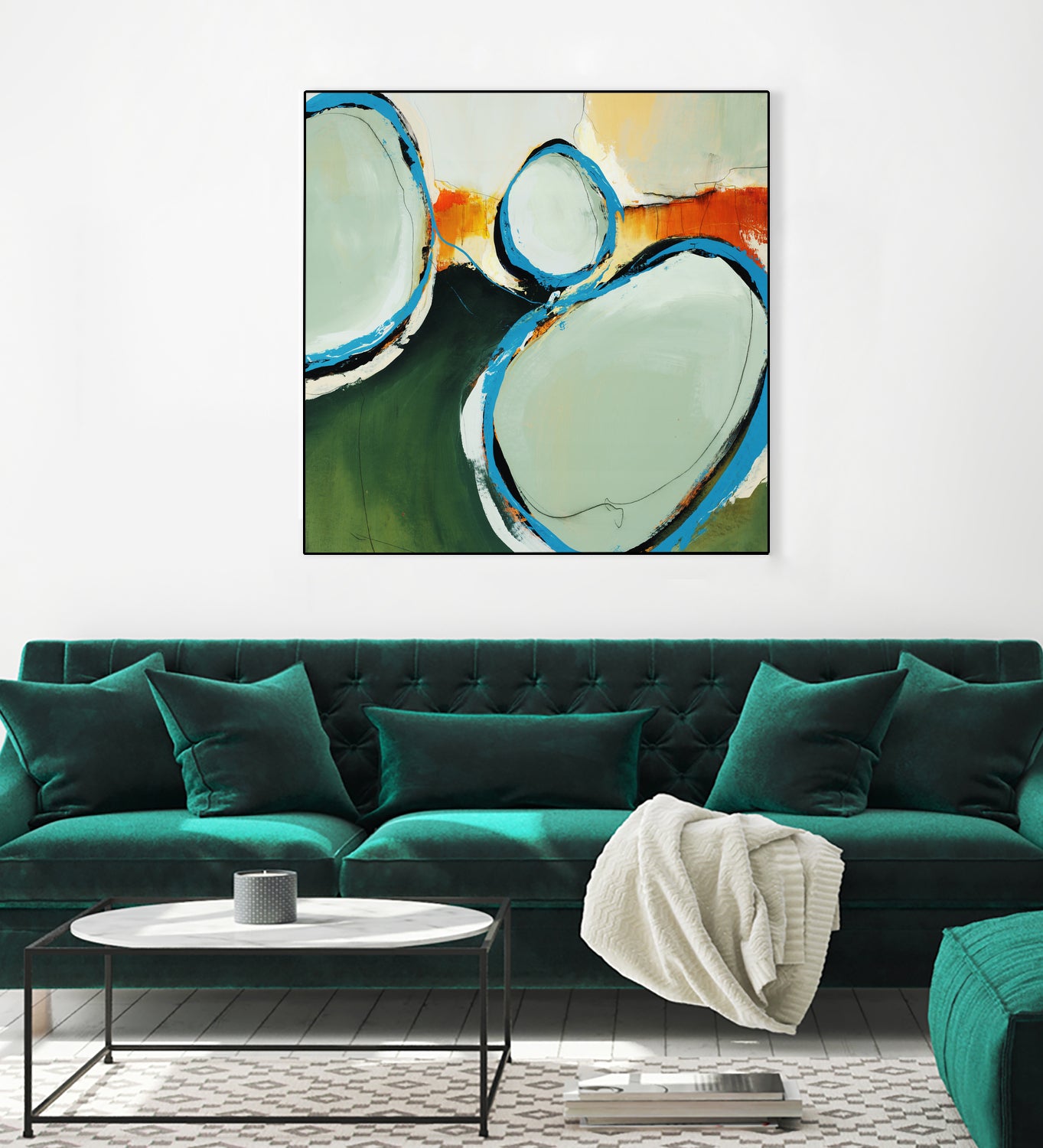 On The Set by Daleno Art on GIANT ART - orange abstract