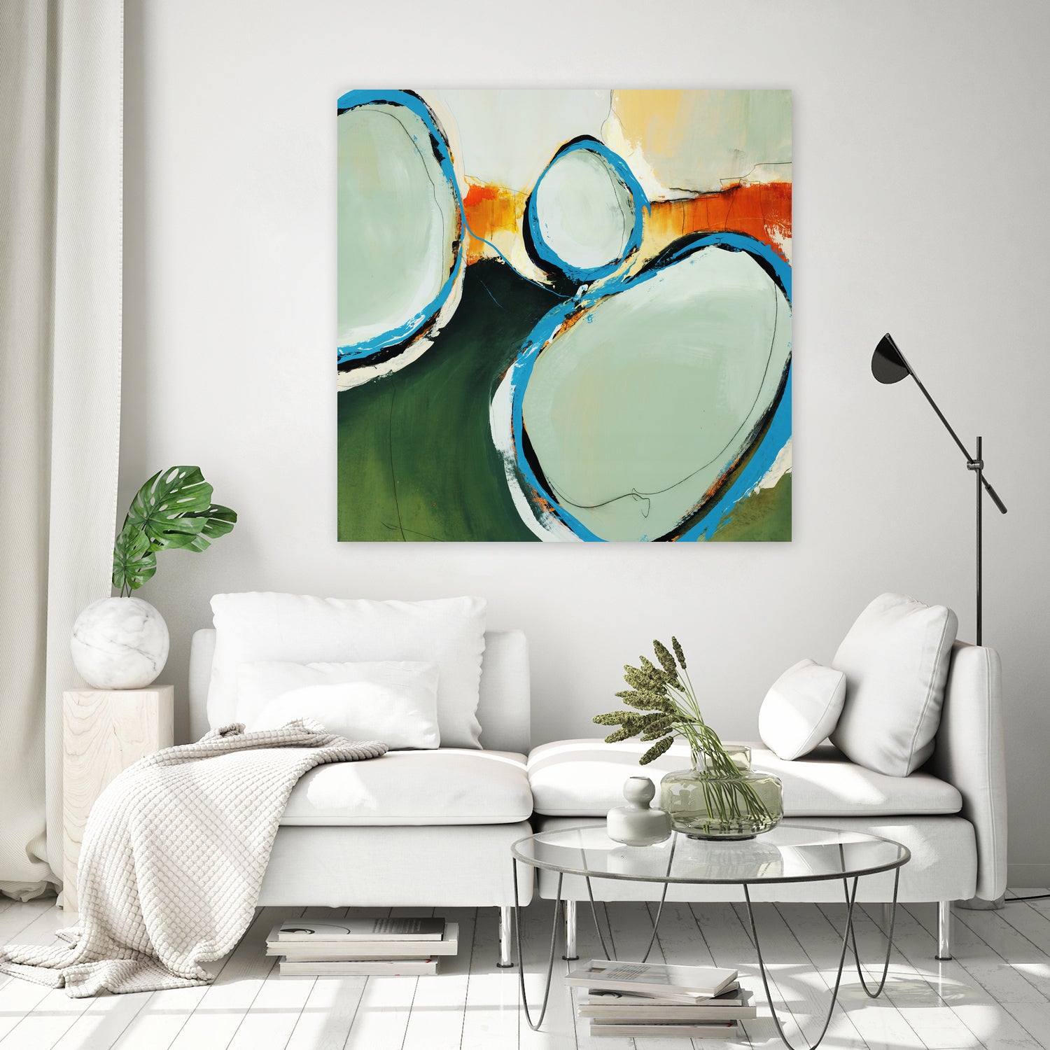 On The Set by Daleno Art on GIANT ART - orange abstract