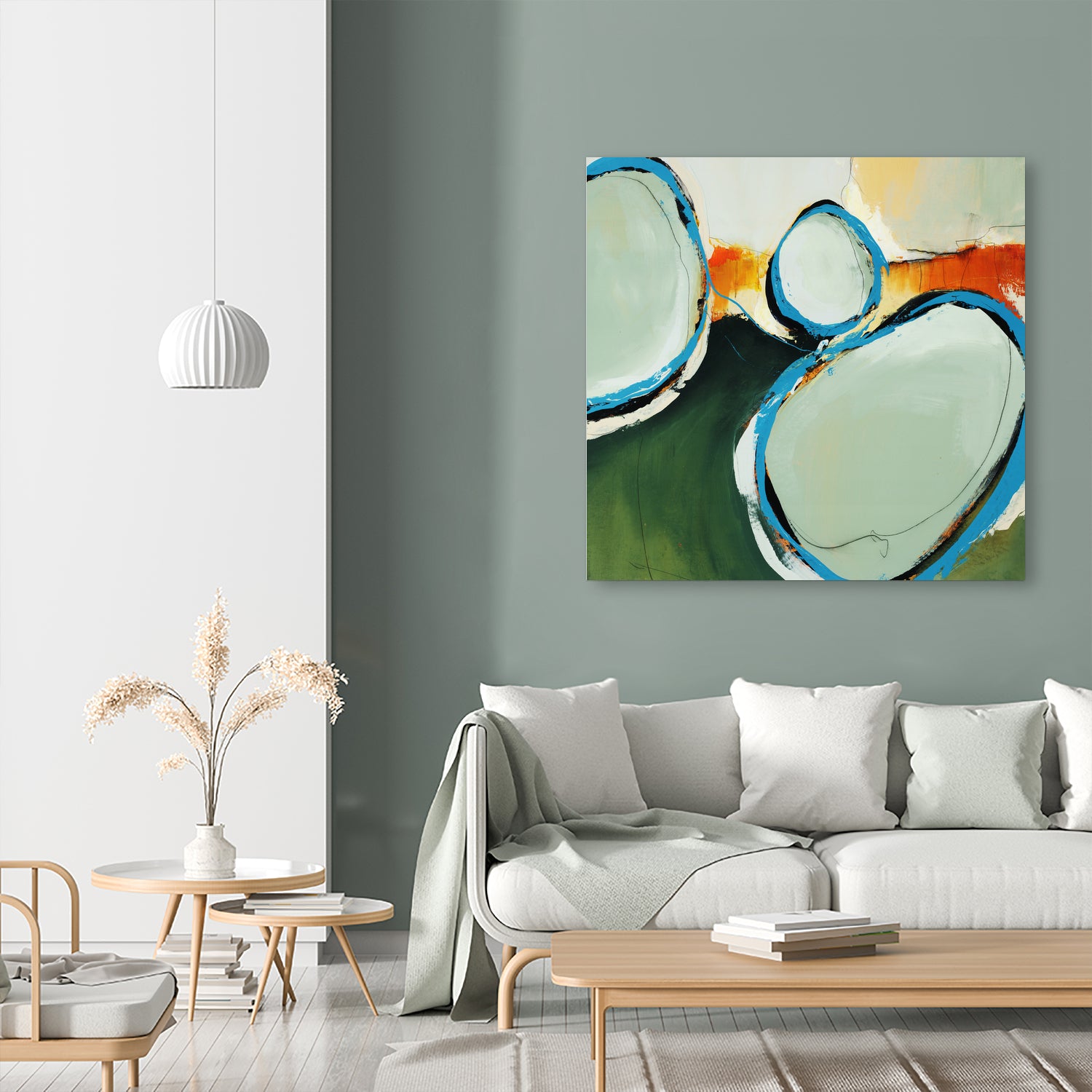 On The Set by Daleno Art on GIANT ART - orange abstract