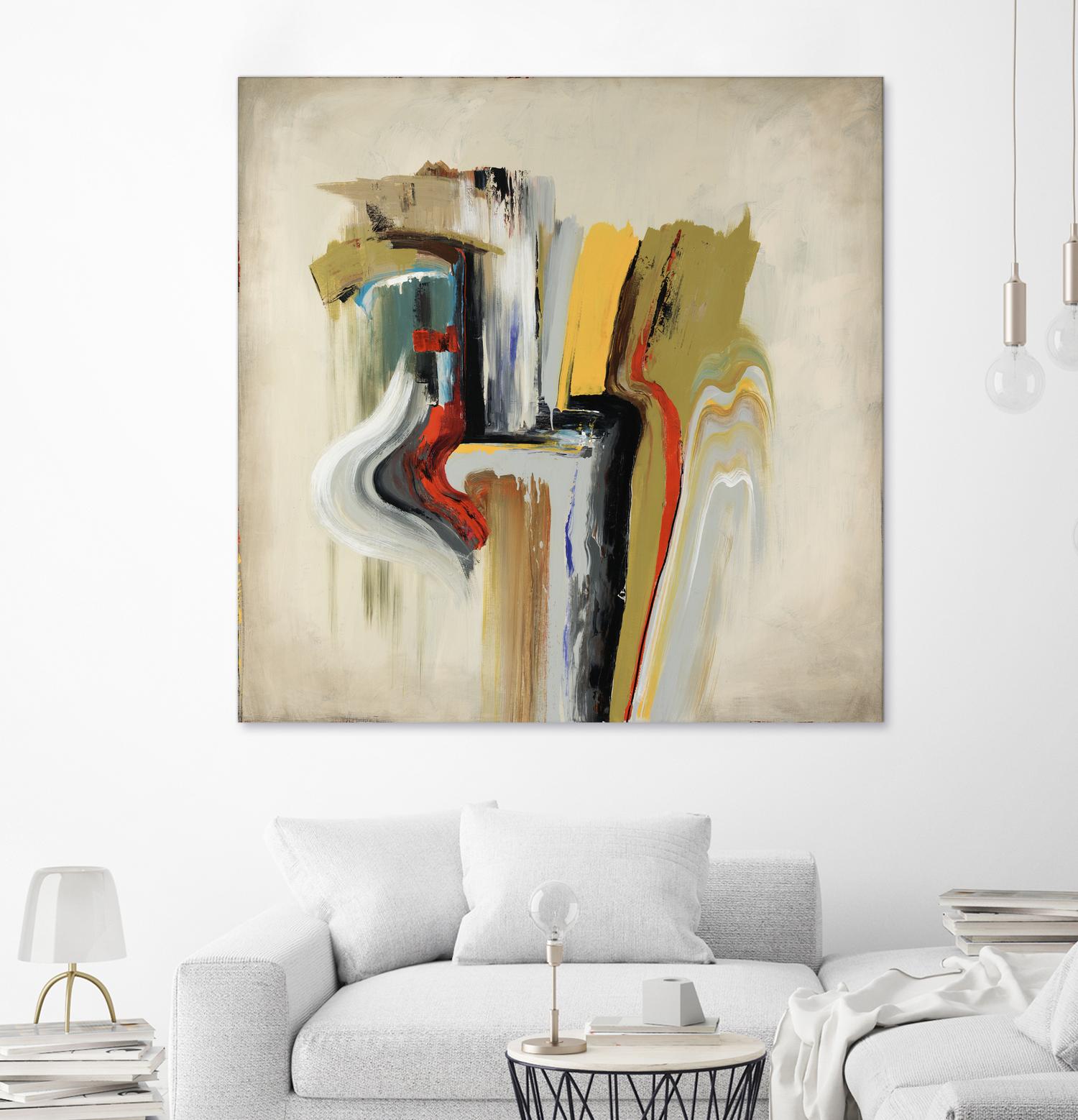 Interfused by Daleno Art on GIANT ART - red shape