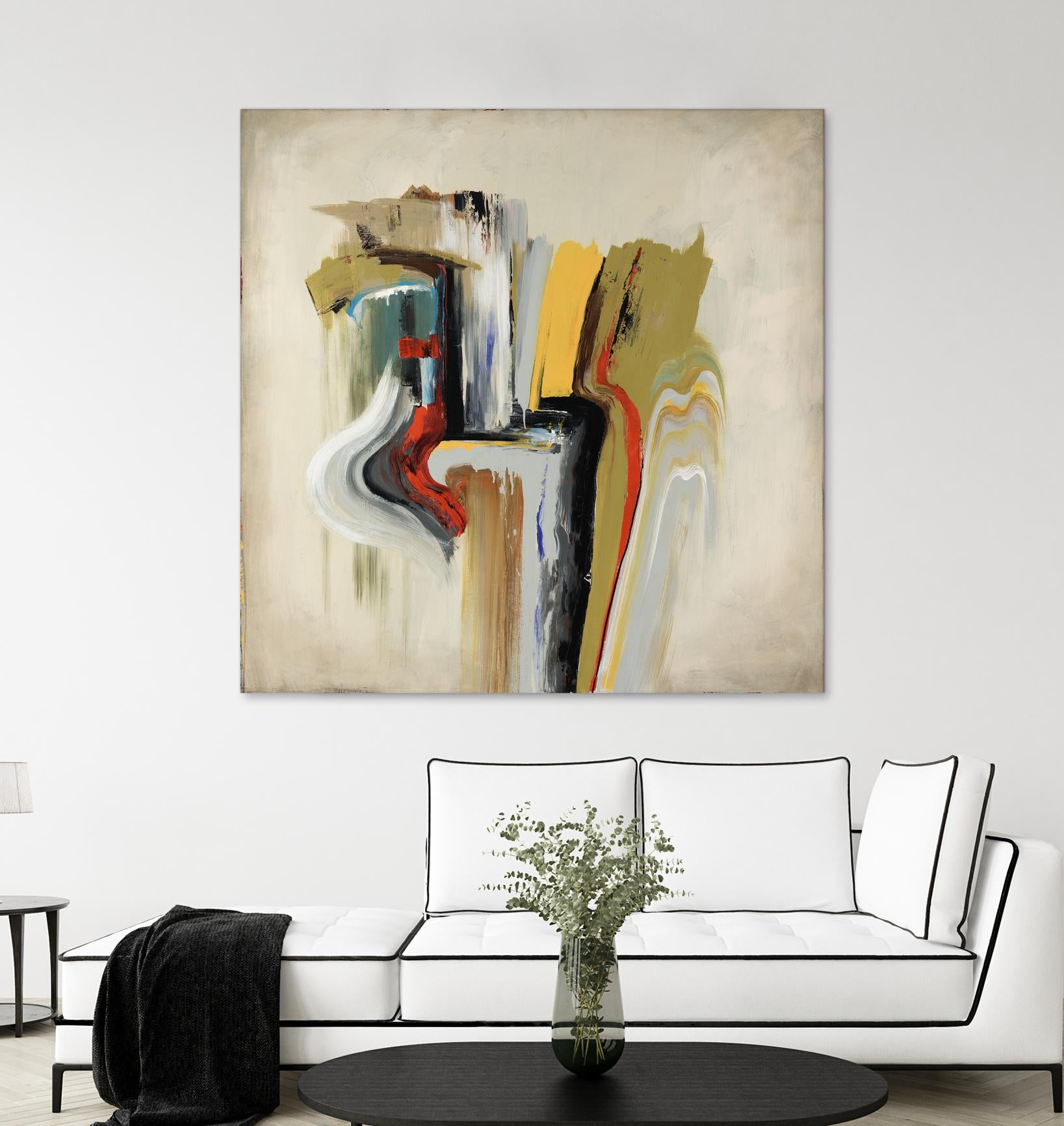 Interfused by Daleno Art on GIANT ART - red shape