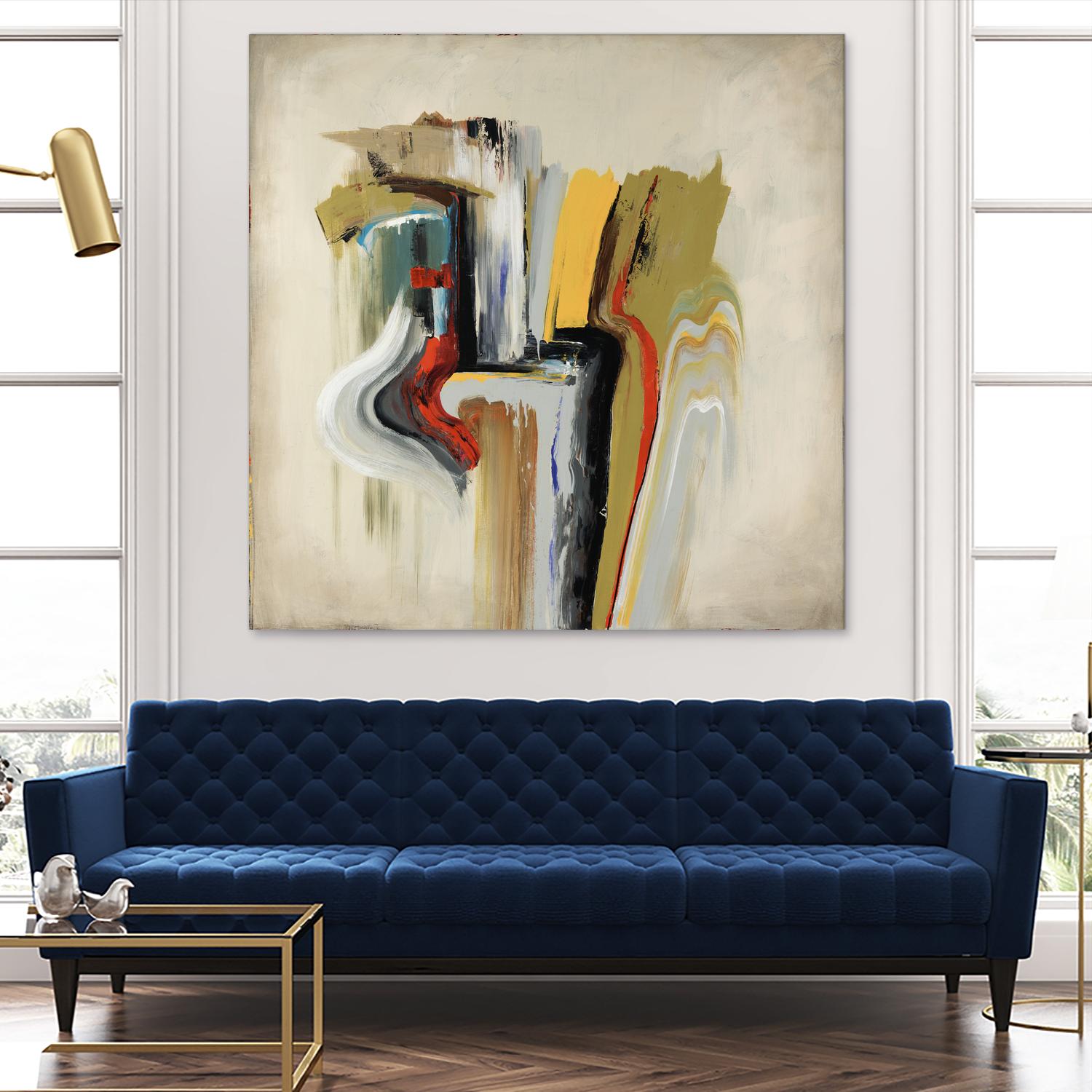 Interfused by Daleno Art on GIANT ART - red shape