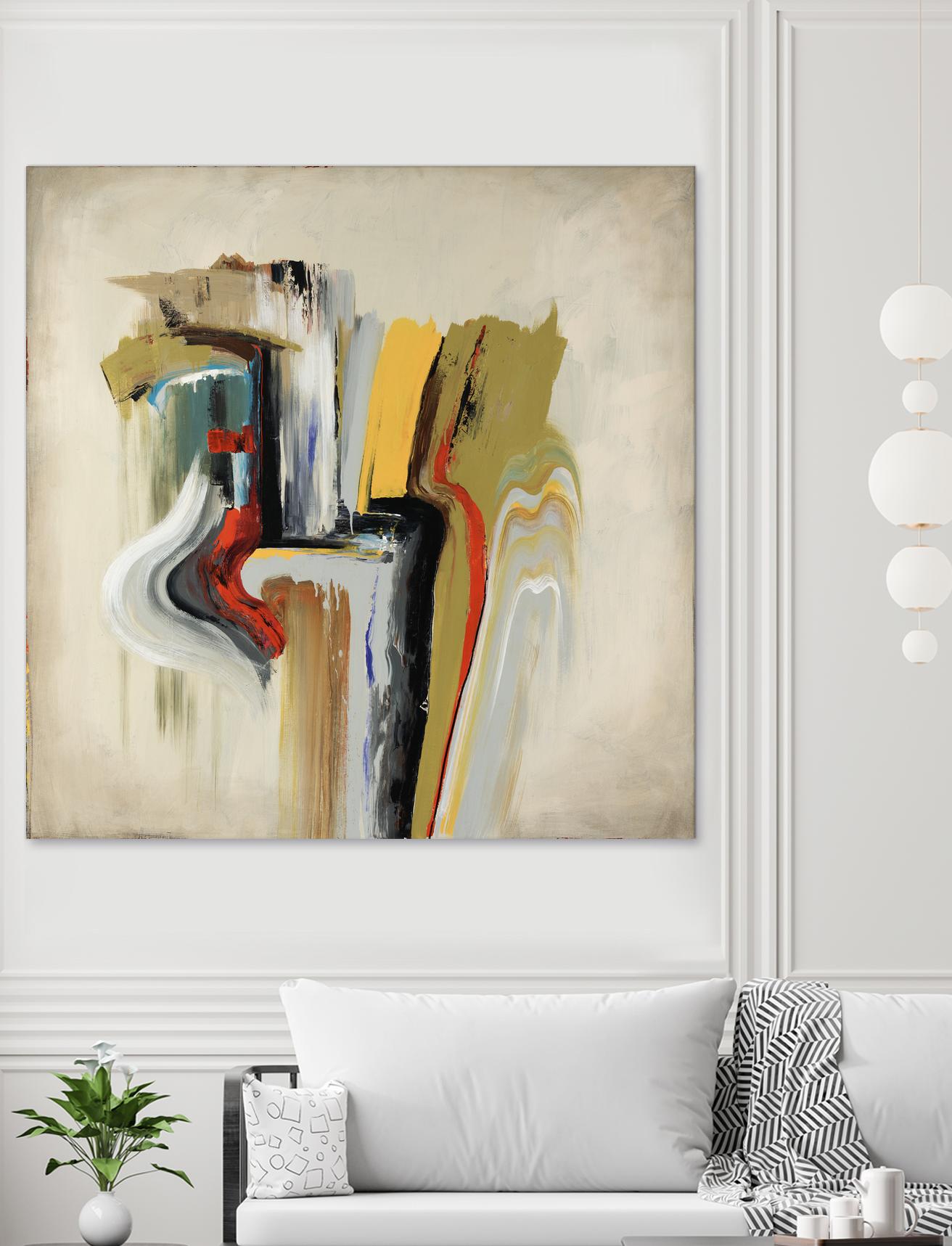 Interfused by Daleno Art on GIANT ART - red shape