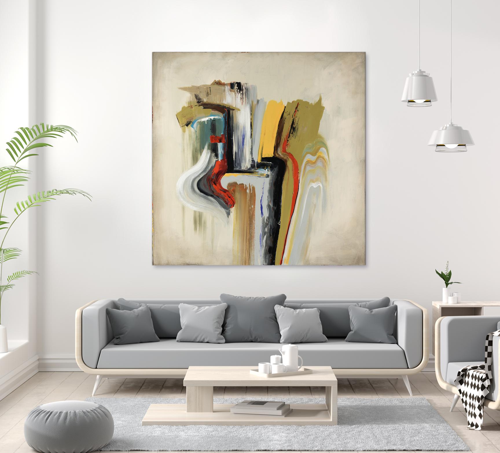 Interfused by Daleno Art on GIANT ART - red shape