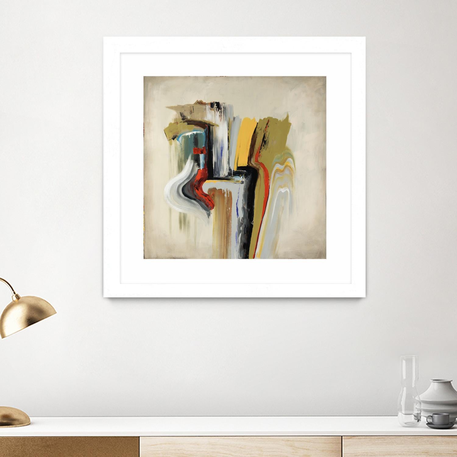 Interfused by Daleno Art on GIANT ART - red shape