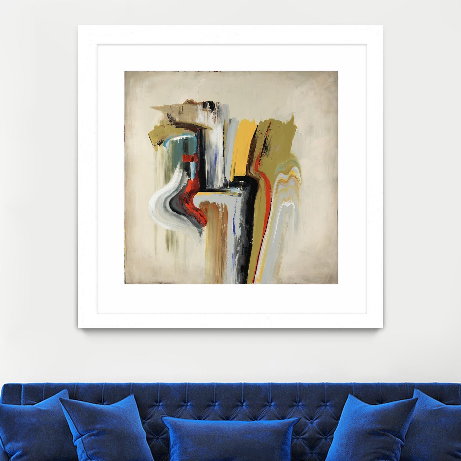Interfused by Daleno Art on GIANT ART - red shape