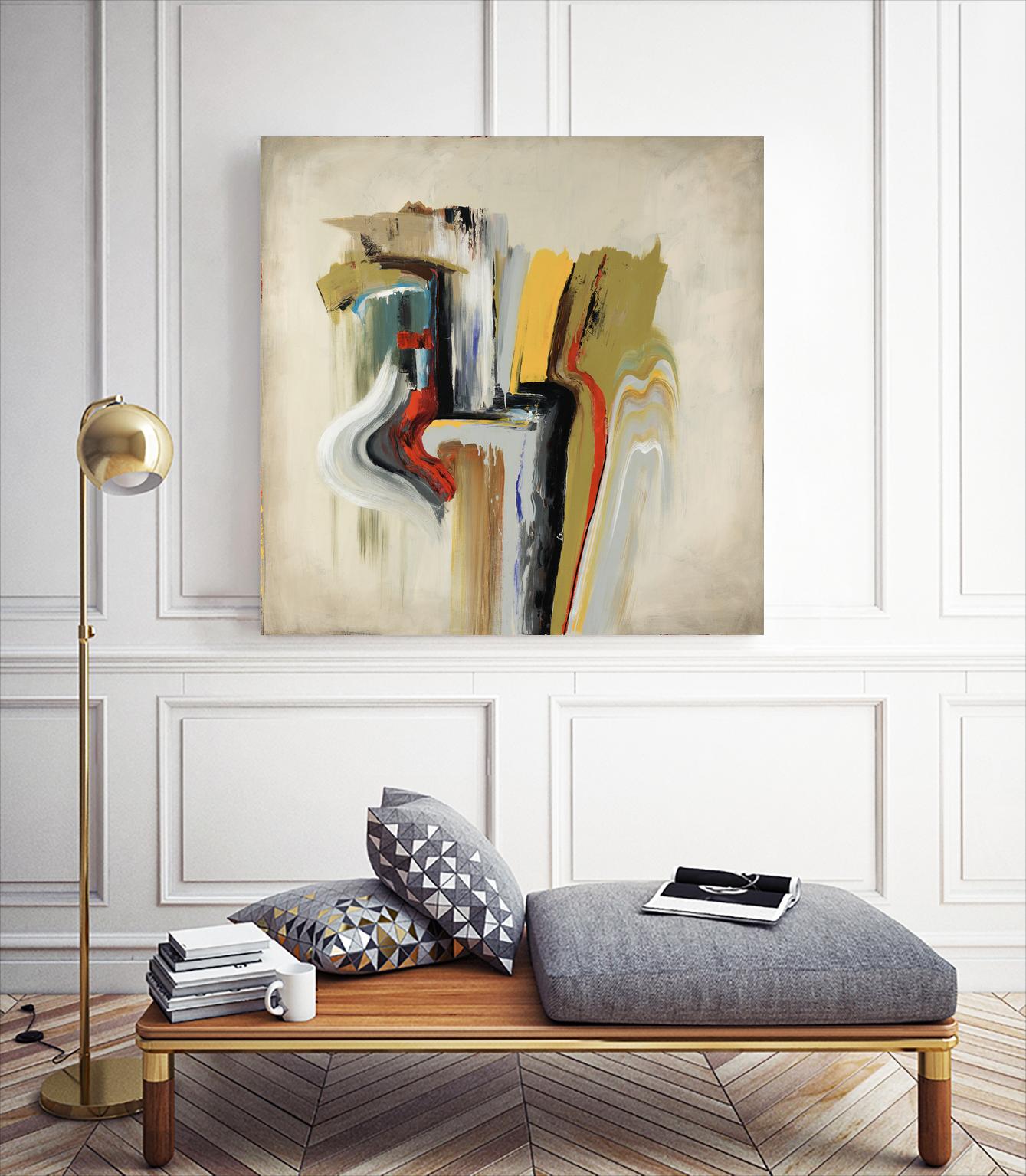 Interfused by Daleno Art on GIANT ART - red shape