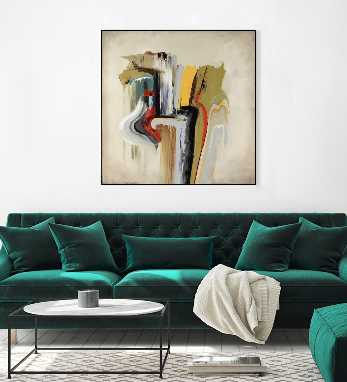 Interfused by Daleno Art on GIANT ART - red shape