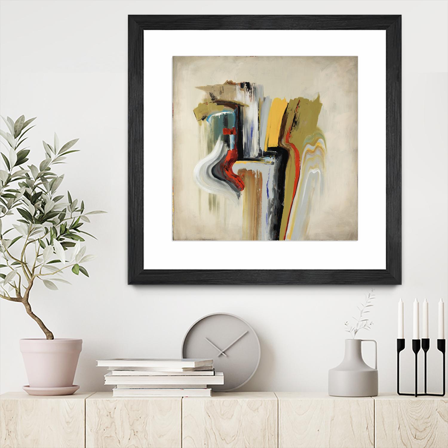 Interfused by Daleno Art on GIANT ART - red shape