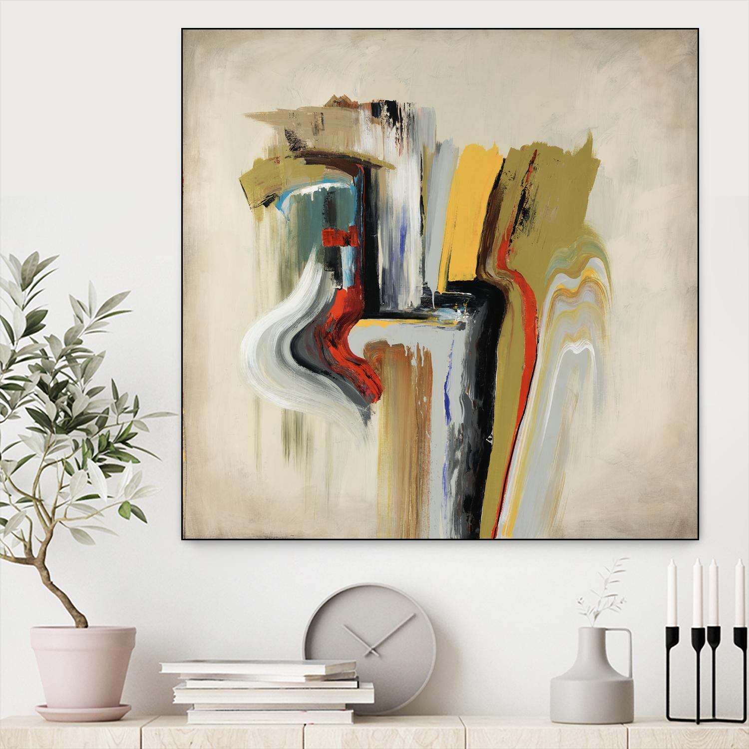 Interfused by Daleno Art on GIANT ART - red shape
