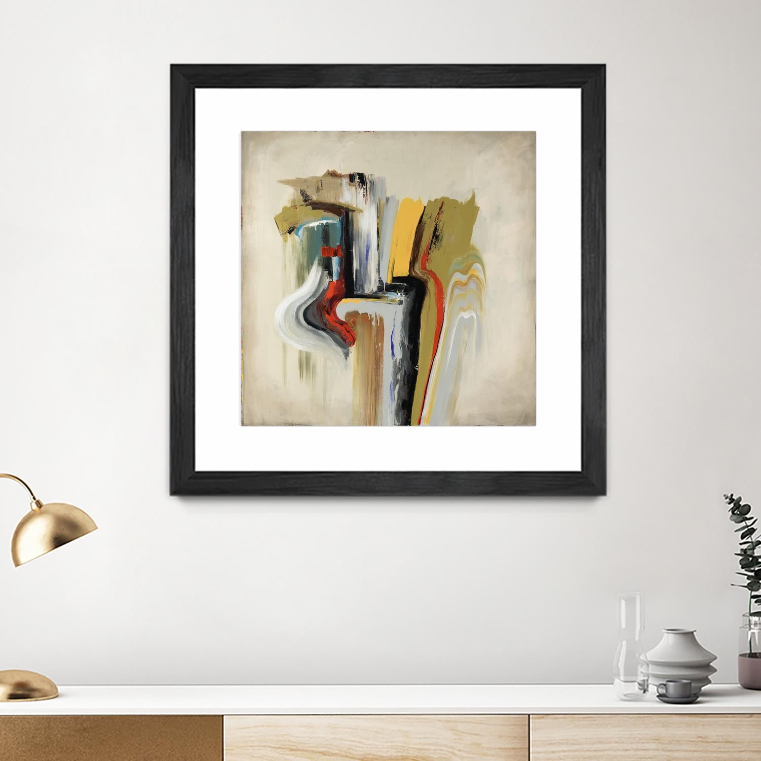 Interfused by Daleno Art on GIANT ART - red shape