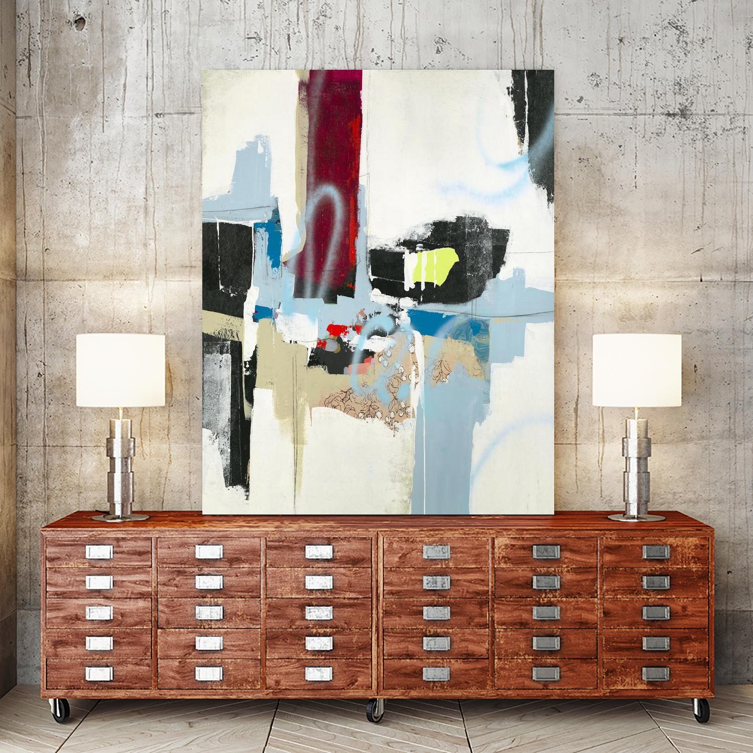 Truthful Tales I by Daleno Art on GIANT ART - red abstract abstrait 