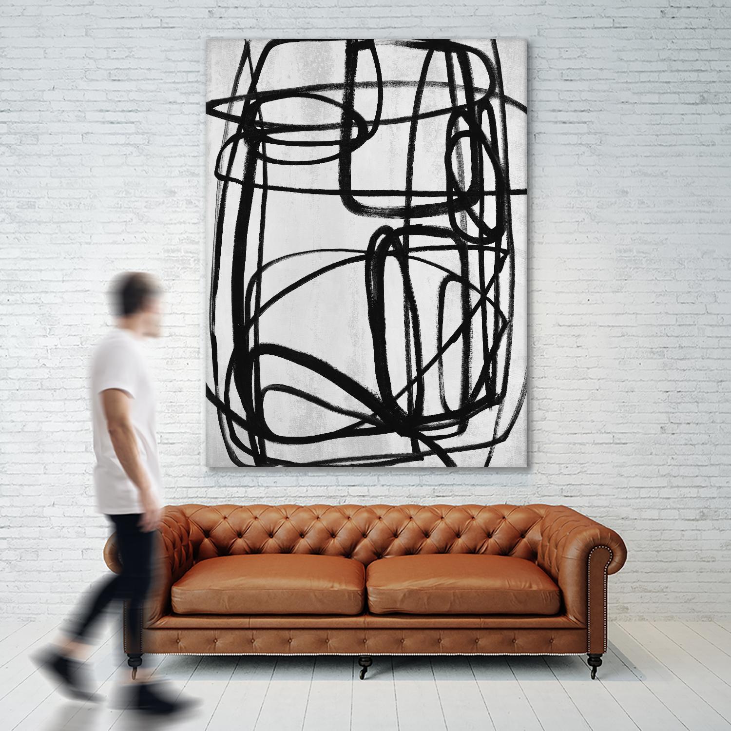 Sensational Climb by Daleno Art on GIANT ART - white black & white abstrait 
