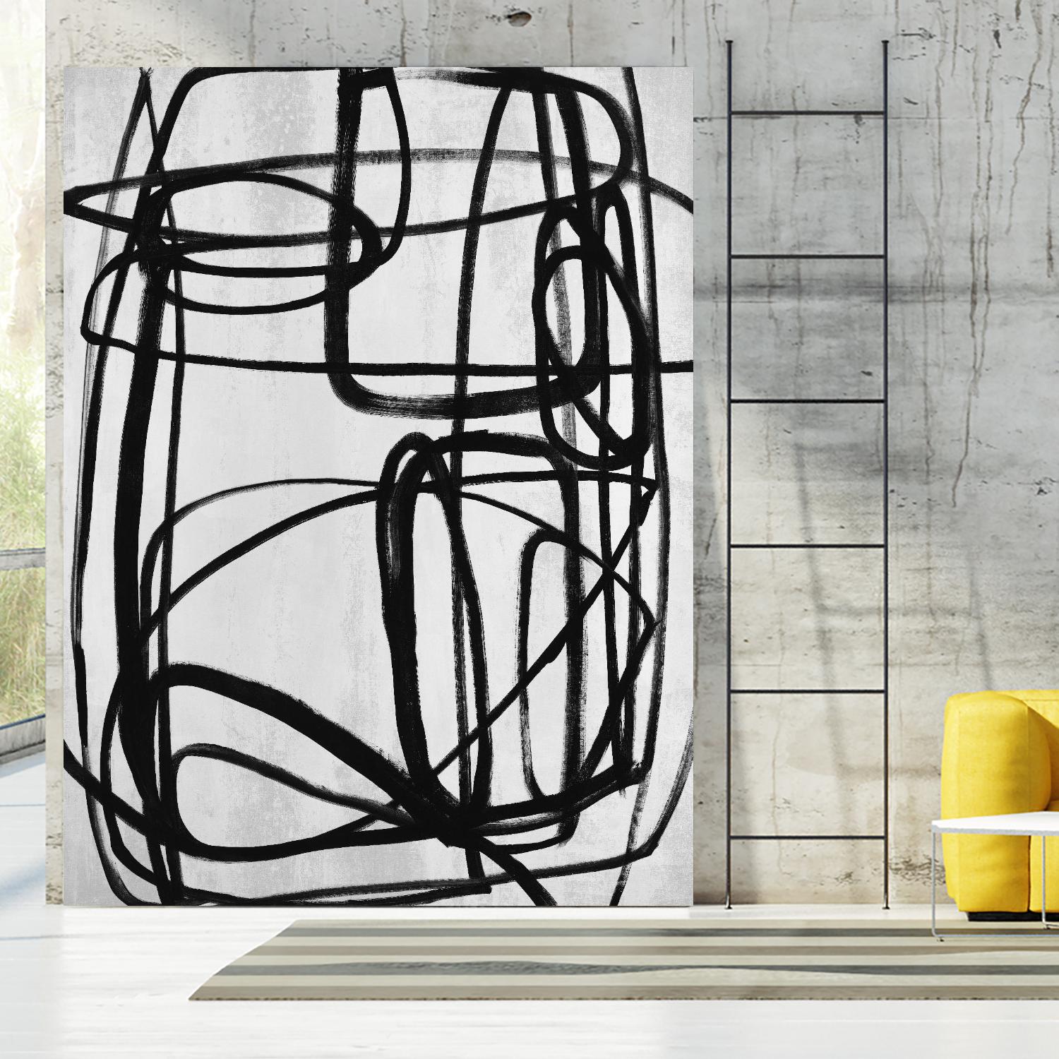 Sensational Climb by Daleno Art on GIANT ART - white black & white abstrait 