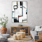 The A Line I by Daleno Art on GIANT ART - red abstract abstrait 
