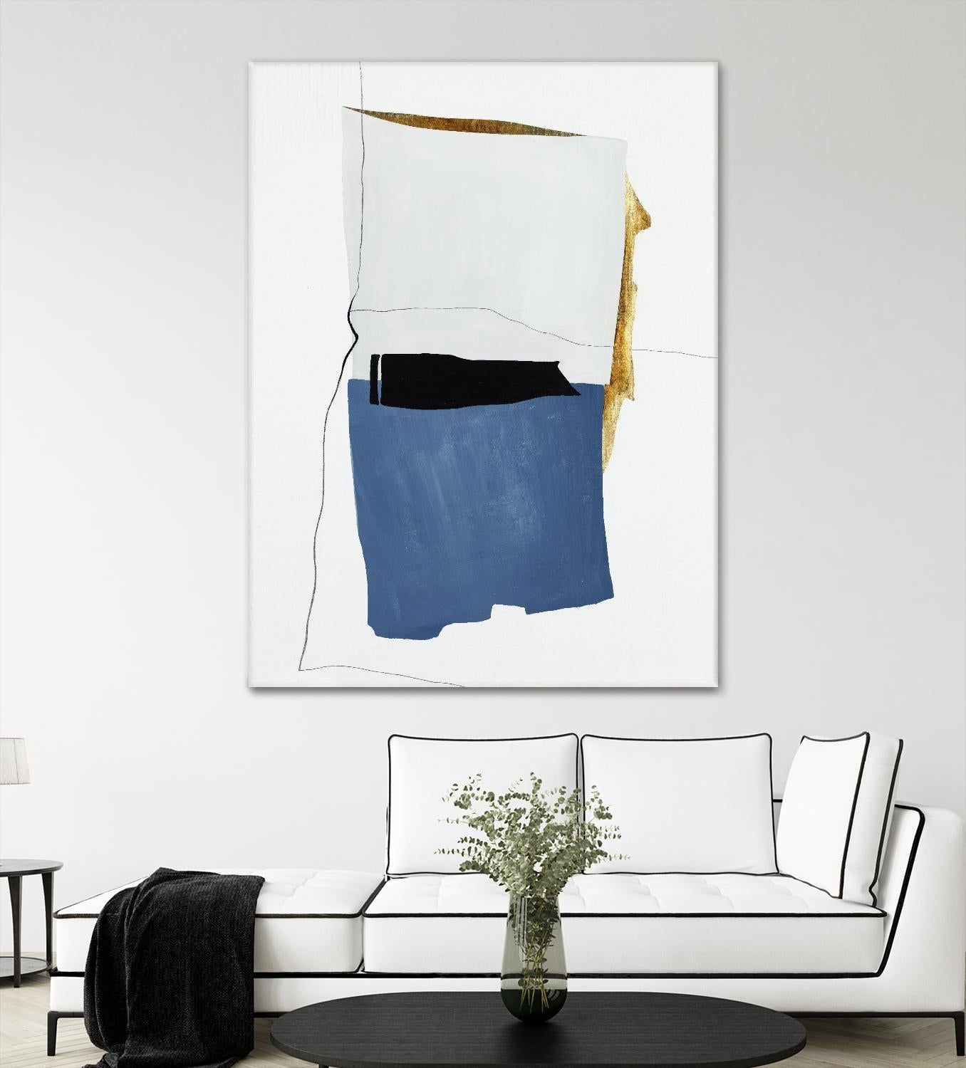 Setting Early I by Daleno Art on GIANT ART - gold shapes abstrait 