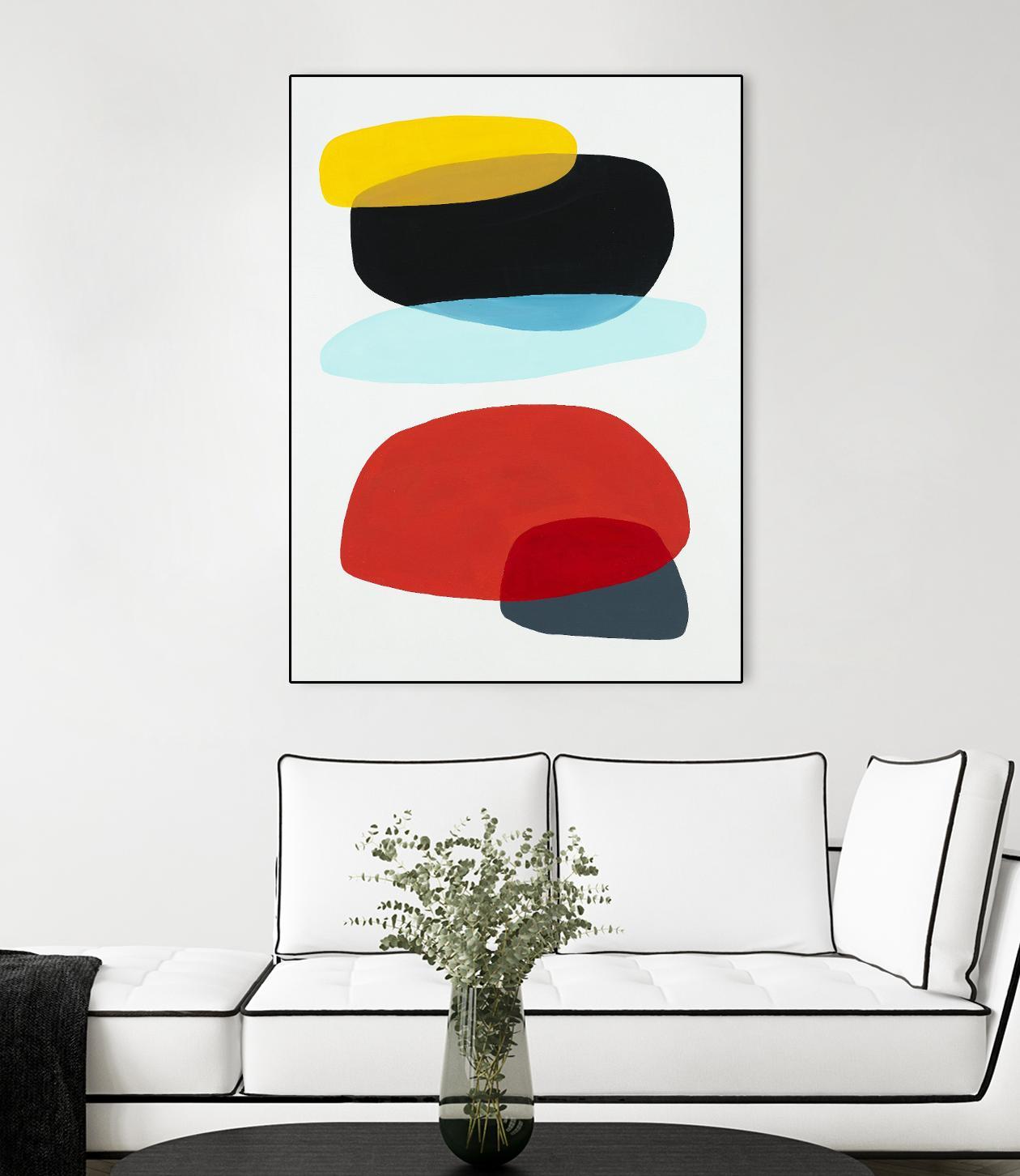 Joy and Pop II by Daleno Art on GIANT ART - red shapes