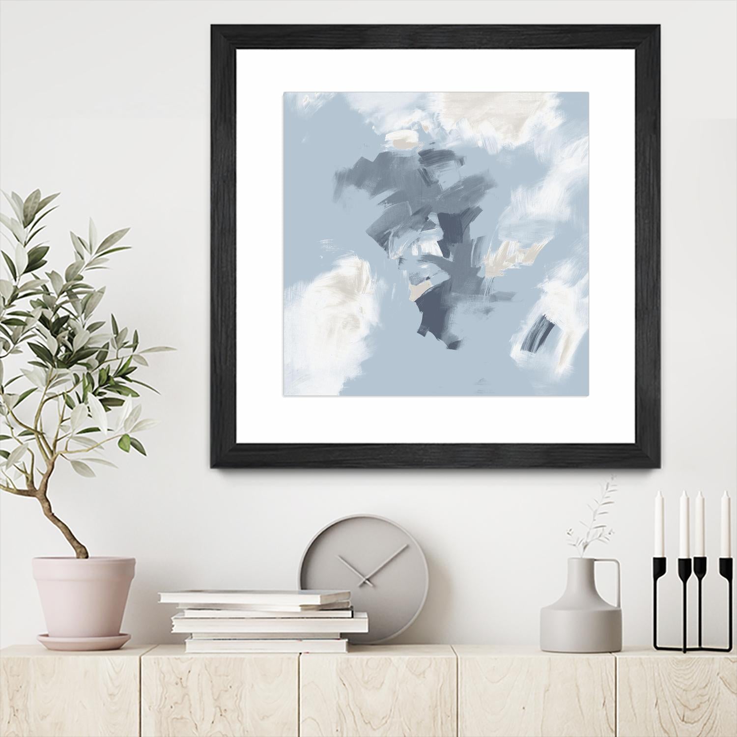 Peaches and Cream II by Daleno Art on GIANT ART - beige abstract