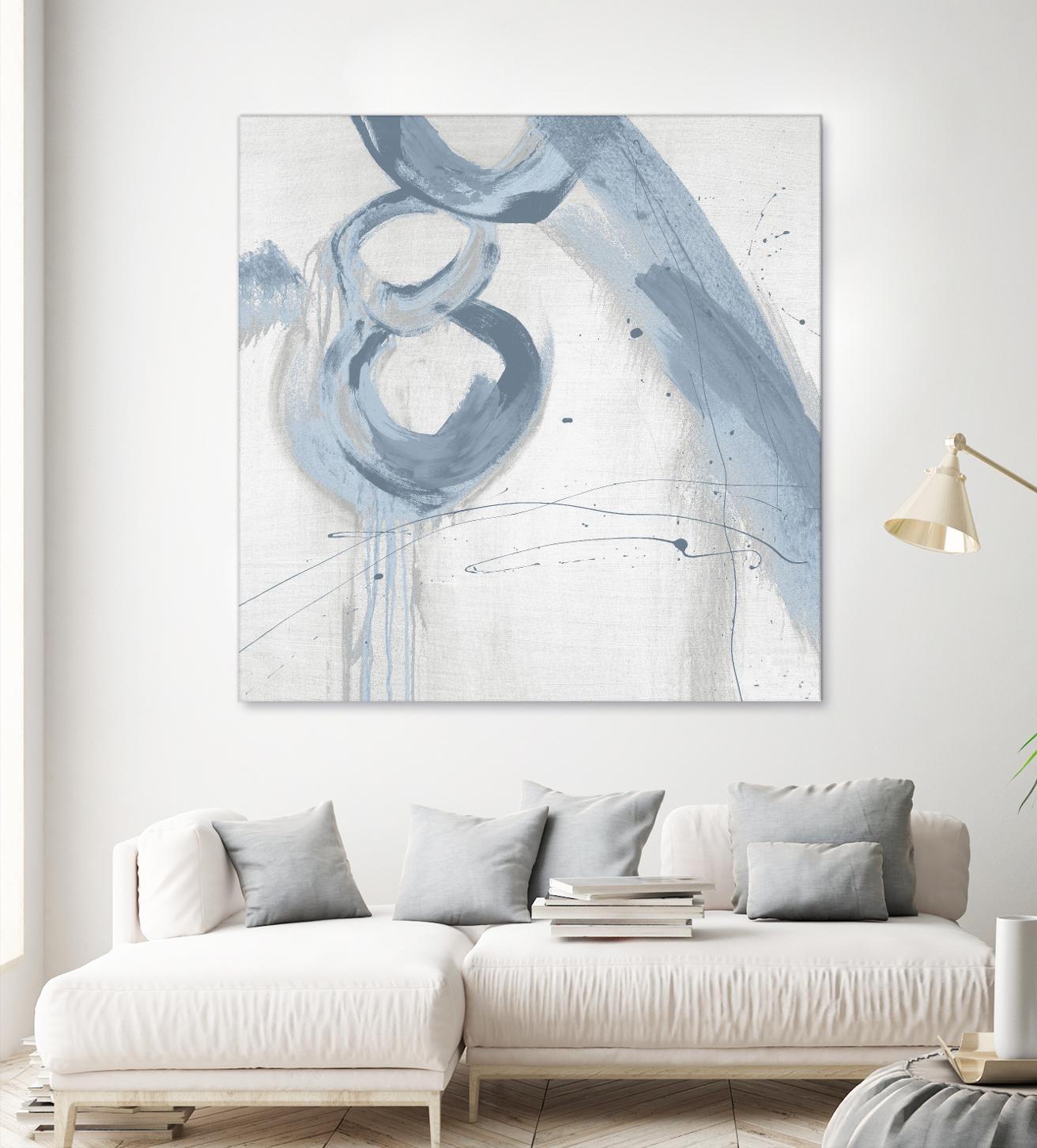 Twice Over VII by Daleno Art on GIANT ART - blue abstract abstrait 