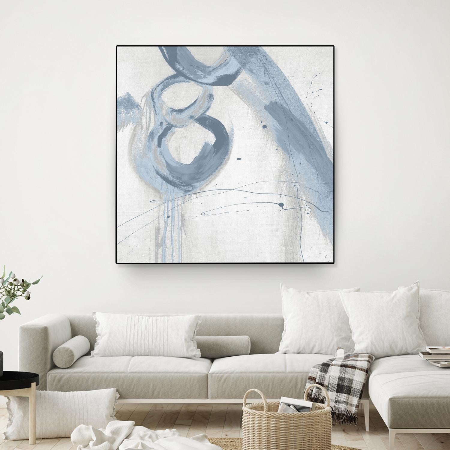 Twice Over VII by Daleno Art on GIANT ART - blue abstract abstrait 