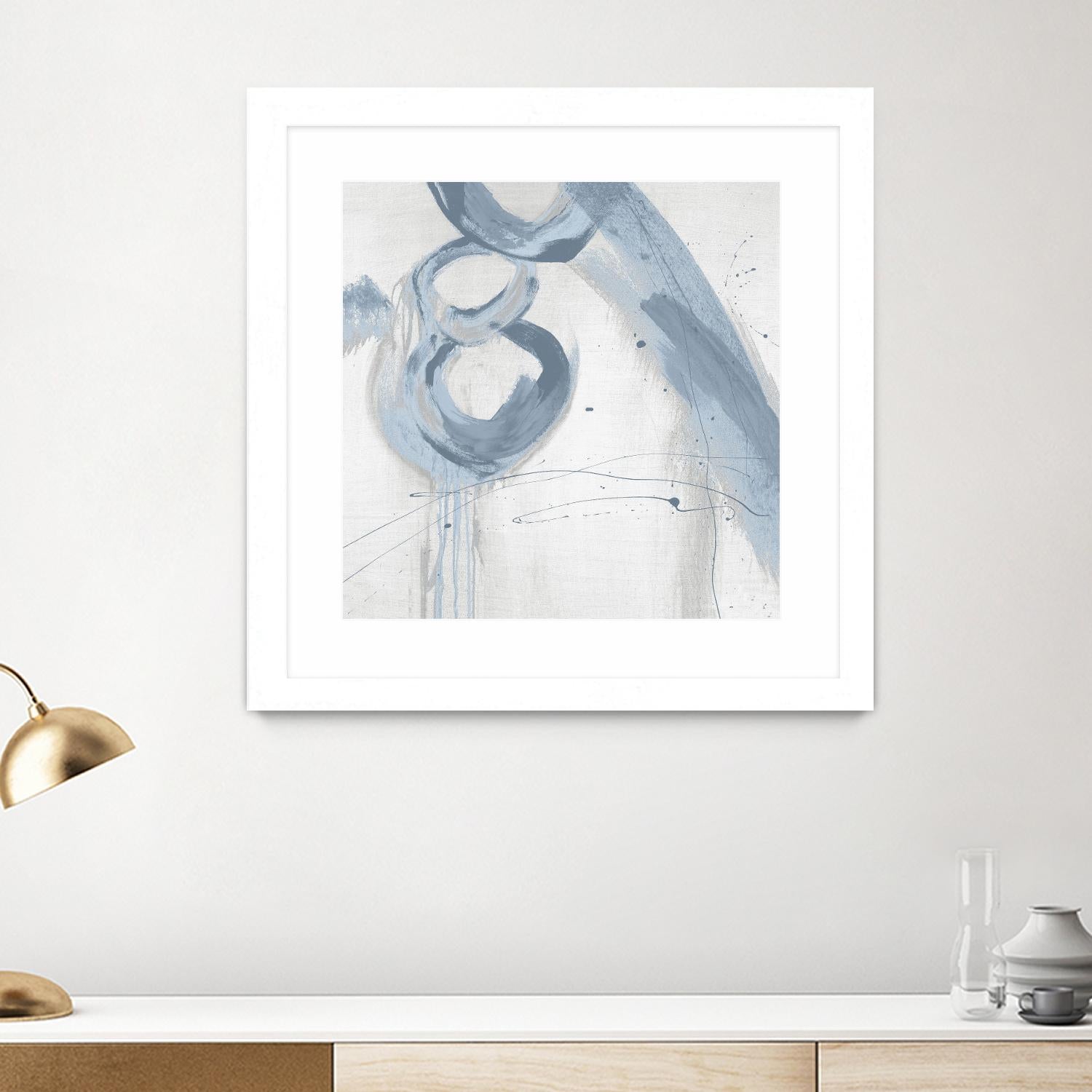 Twice Over VII by Daleno Art on GIANT ART - blue abstract abstrait 