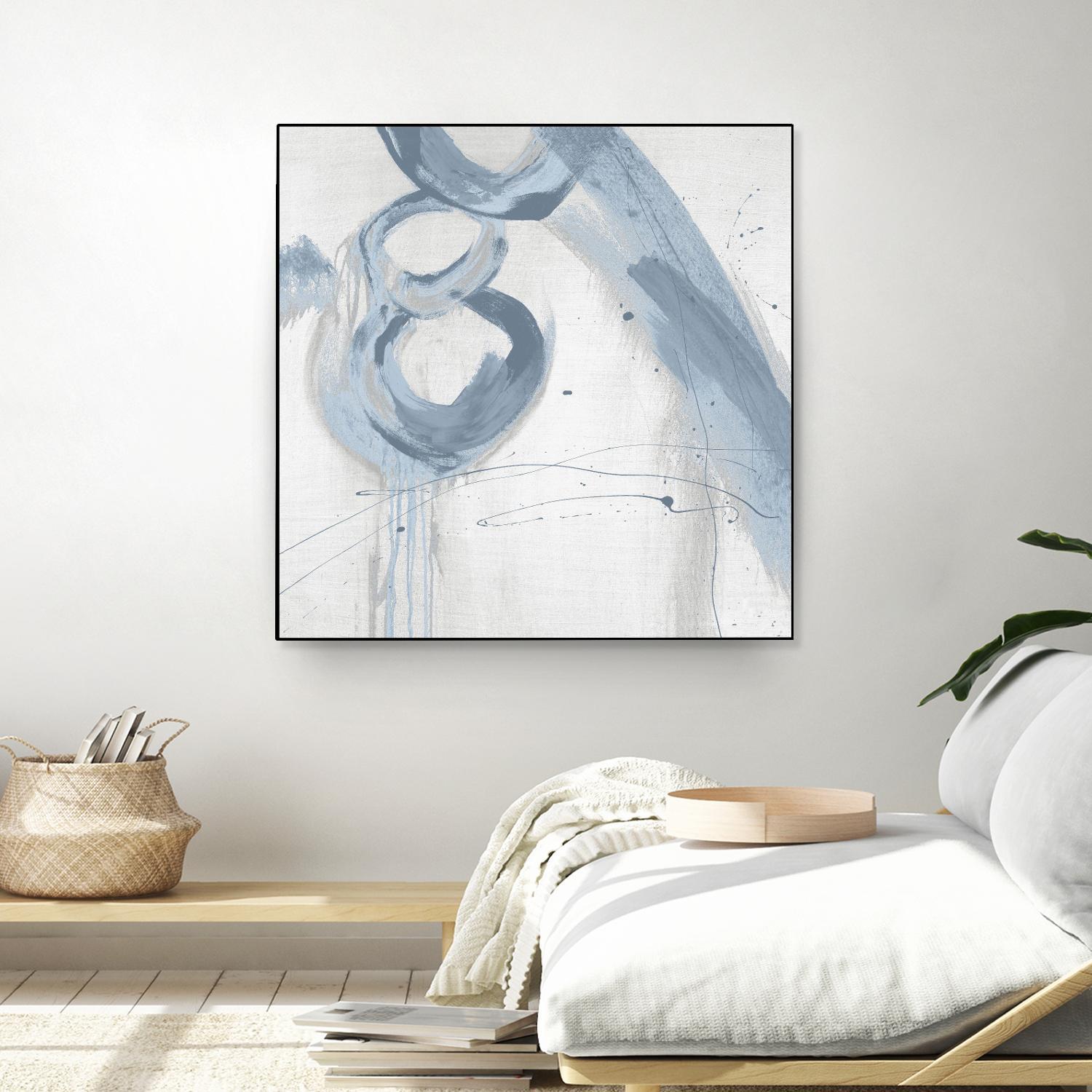 Twice Over VII by Daleno Art on GIANT ART - blue abstract abstrait 
