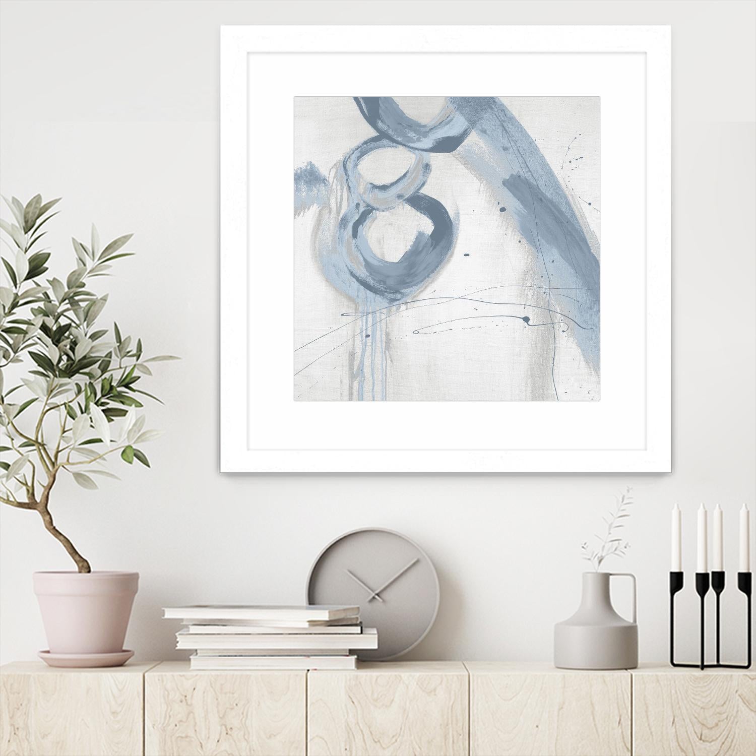 Twice Over VII by Daleno Art on GIANT ART - blue abstract abstrait 
